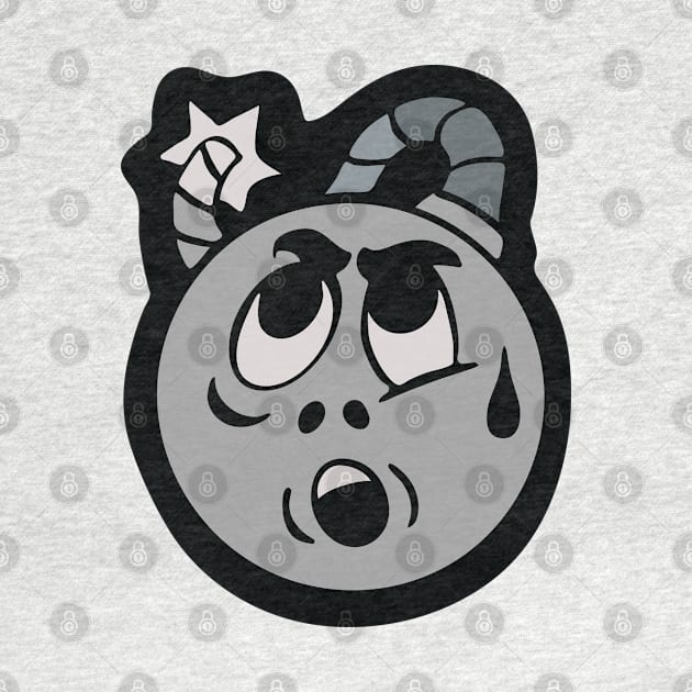 Classic Greyscale Cartoon Bomb by Cofefe Studio